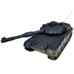 Tank s bunkrom 1:28 RC - čierny, zablatený
